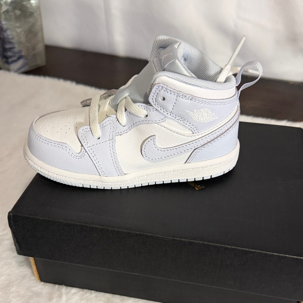 Jordan Kids White and Light Gray Sneakers
